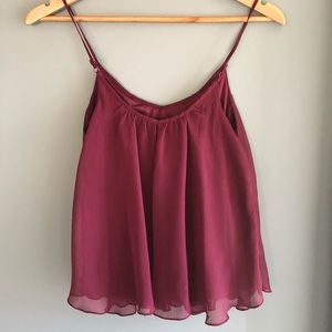 EXPRESS burgundy flowy top